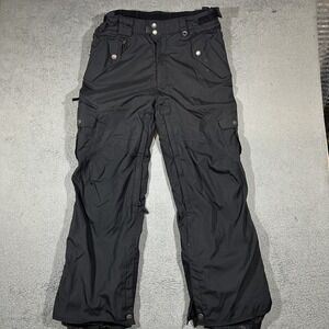 686 Smarty Snowboarding Pants Mens Medium Black Cargo Ski Pants #2172